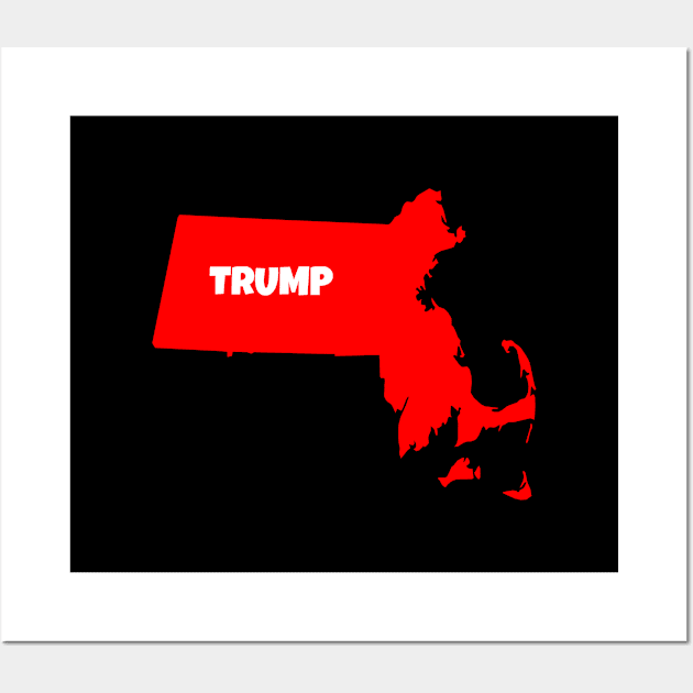 Massachusetts votes Trump Wall Art by Vine Time T shirts